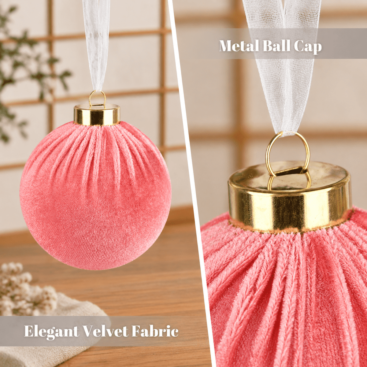 Christmas Ornaments Balls For Tree - 15pink & Teal Shatterproof Xmas Decorations Multicolor Beige 80mm 3.15inch