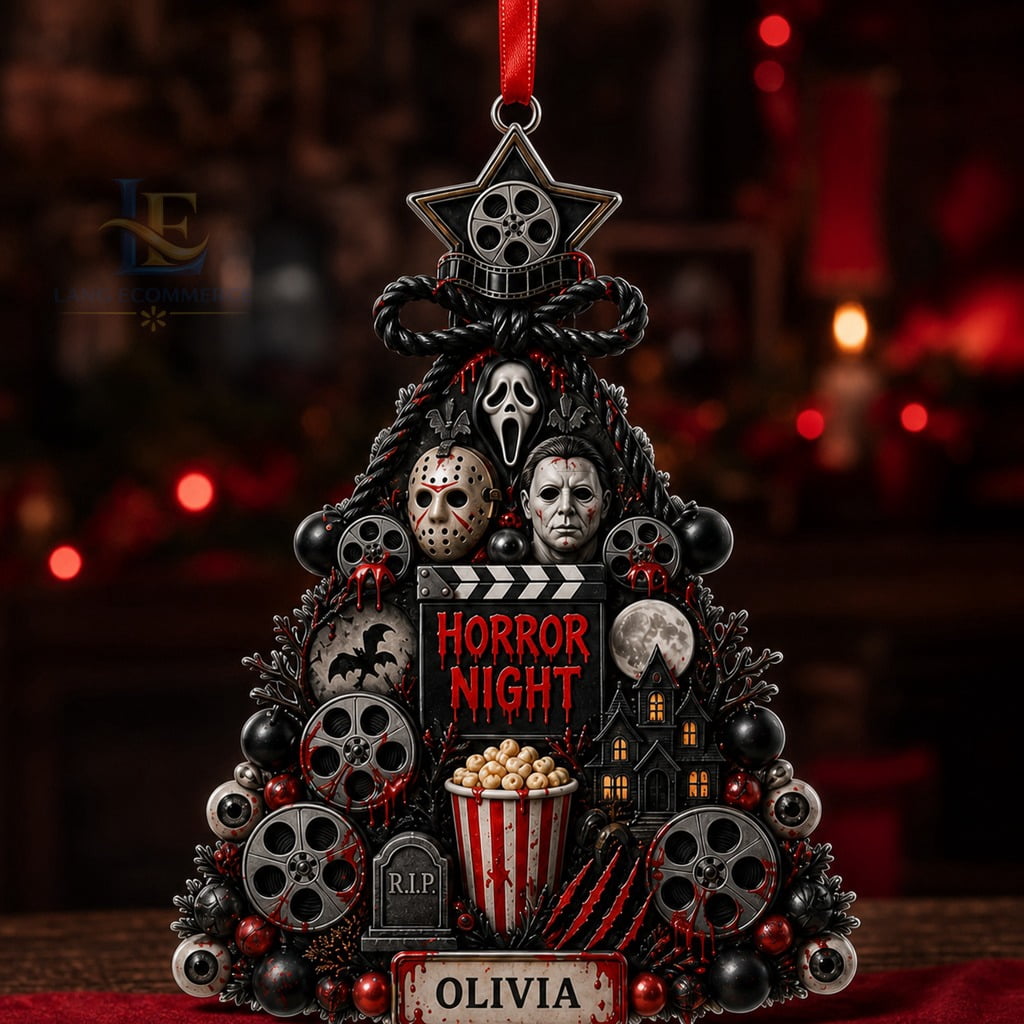 Christmas Ornament Acrylic Horror Movie Personalized Tree Hanging for Horror Fans