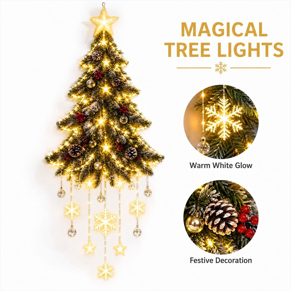 5Pcs Christmas Stair Banister Decoration Lighted Santa Snow Scene Garland for Stair Railing Indoor Holiday Home Ornament