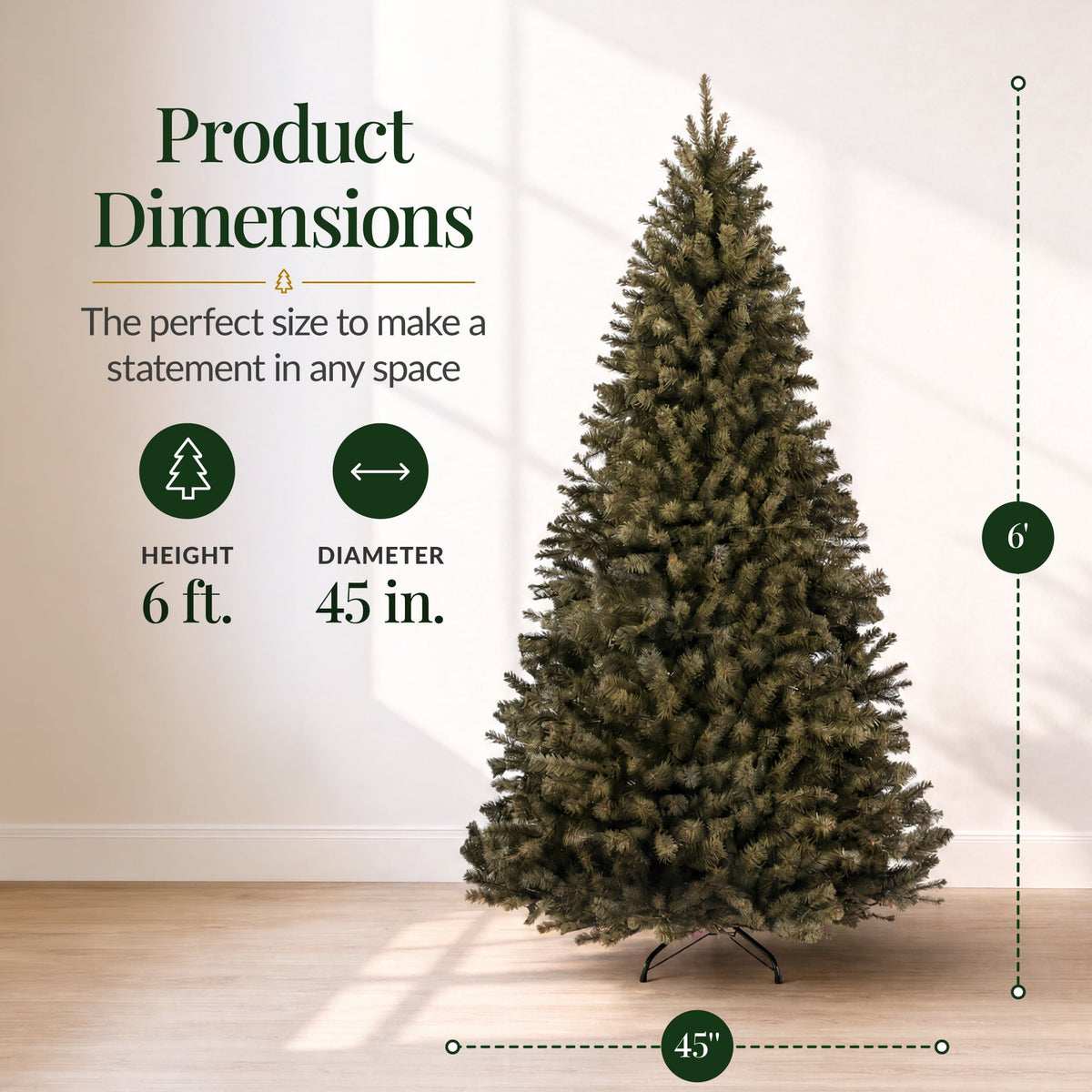 Best Choice Products 6Ft Artificial Christmas Tree, Premium Unlit Realistic Spruce Holiday Decor w/ Dense Branches