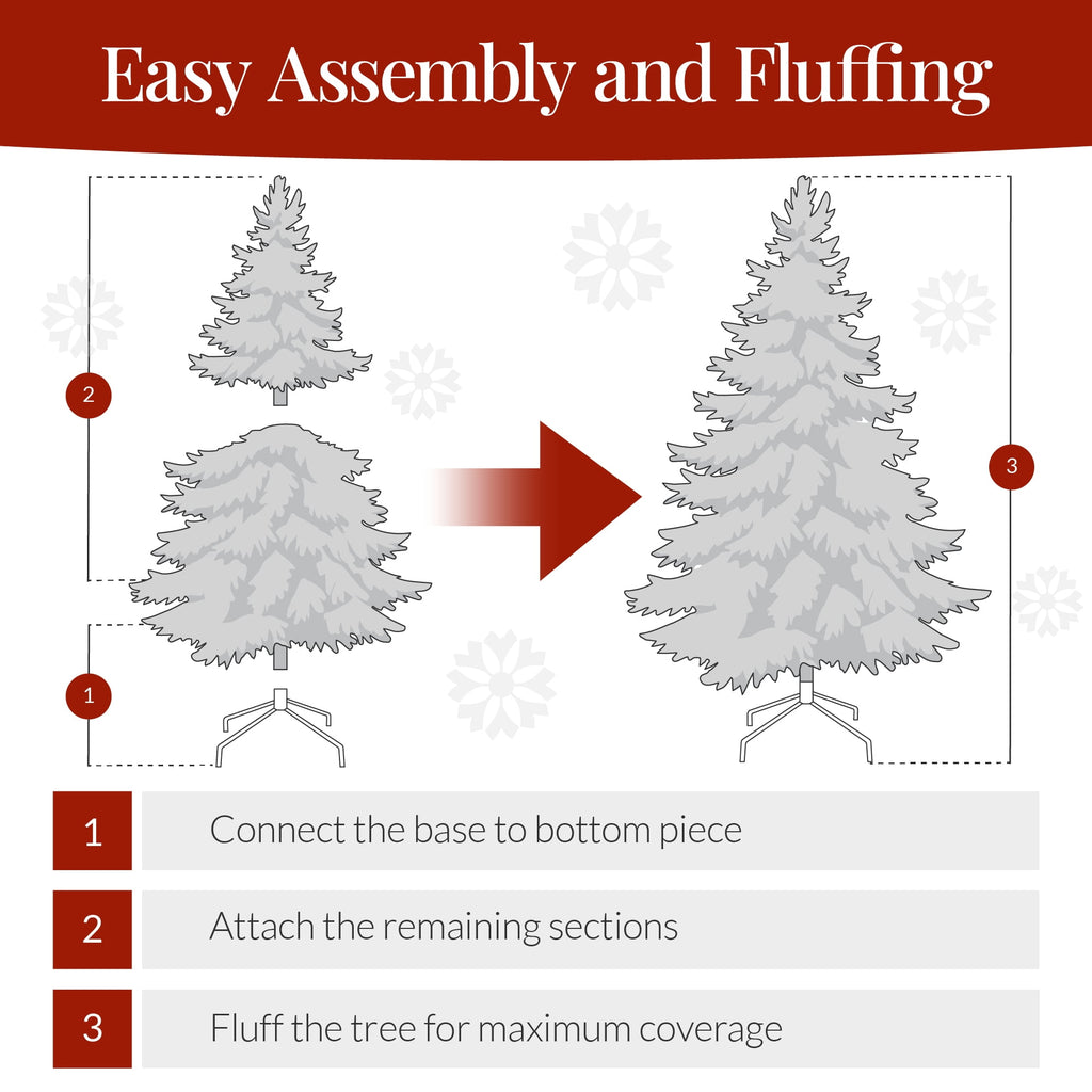 Best Choice Products Artificial Christmas Tree, 9ft Premium Unlit Pine Design, Dense Branches w/Easy Assembly - Pink