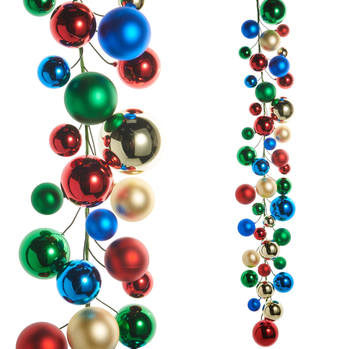 RAZ Imports 4' Gold Large Ball Ornament Shatterproof Christmas Garland