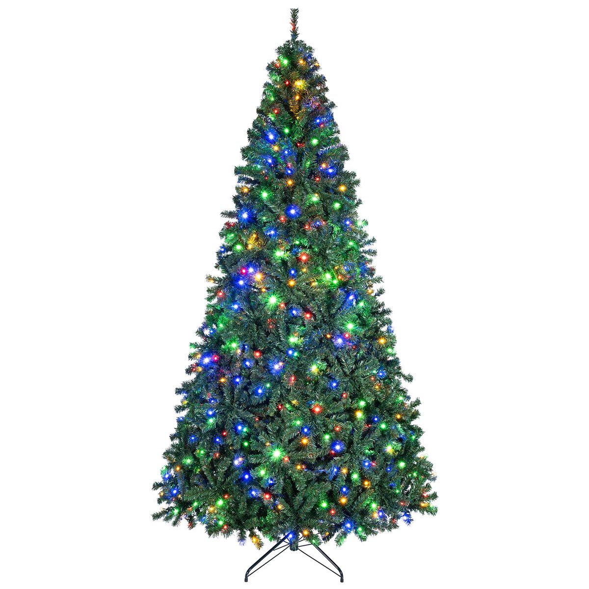 Costway 6Ft Pre-Lit Artificial Christmas Tree Hinged 350 LED Lights