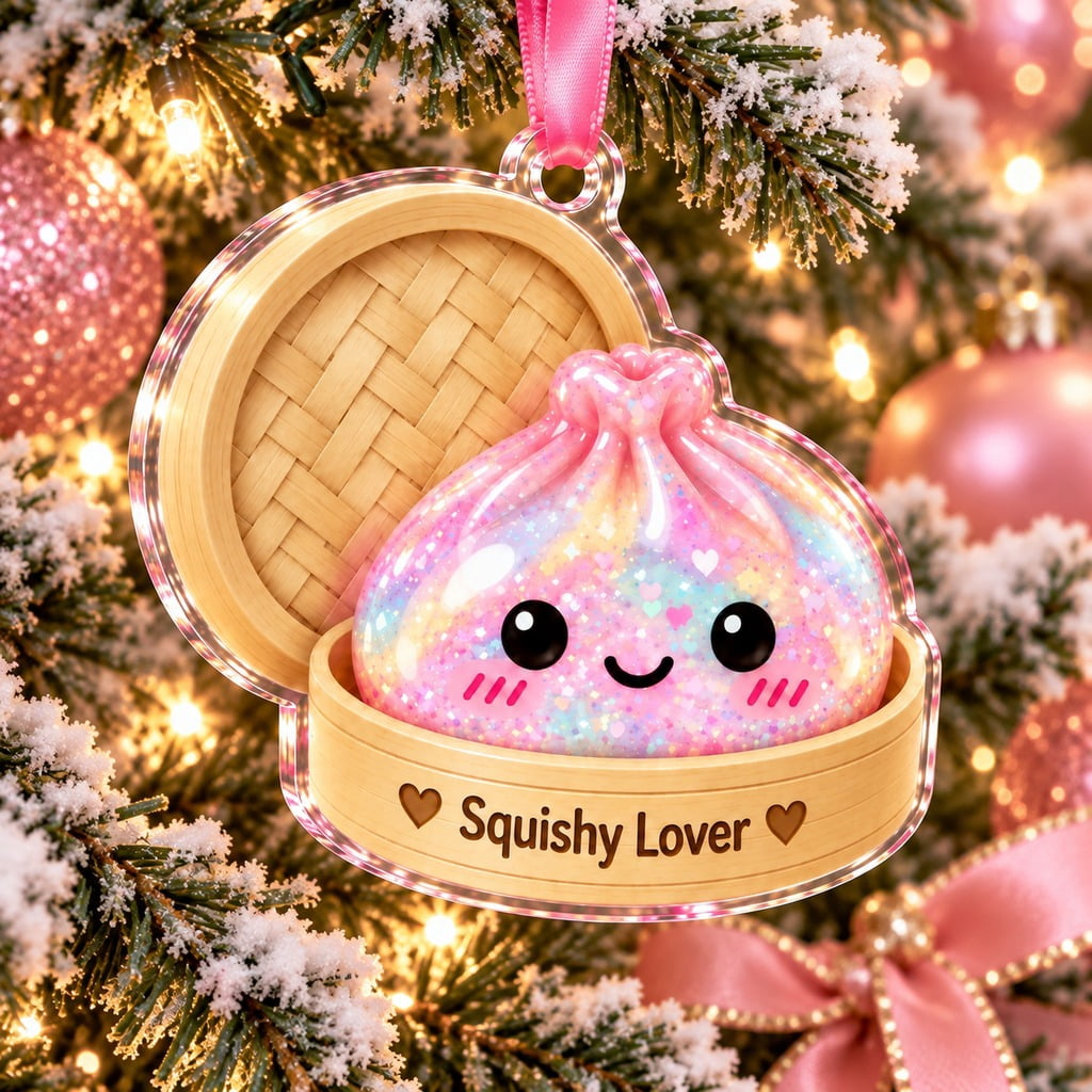 Christmas Ornament with Cute Squishy Lover Dumpling, Ornament Keepsake for Collectors