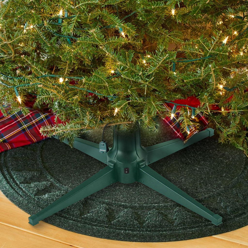 Home Heritage Metal Rotating Christmas Tree Stand for Trees Up to 7.5 ft