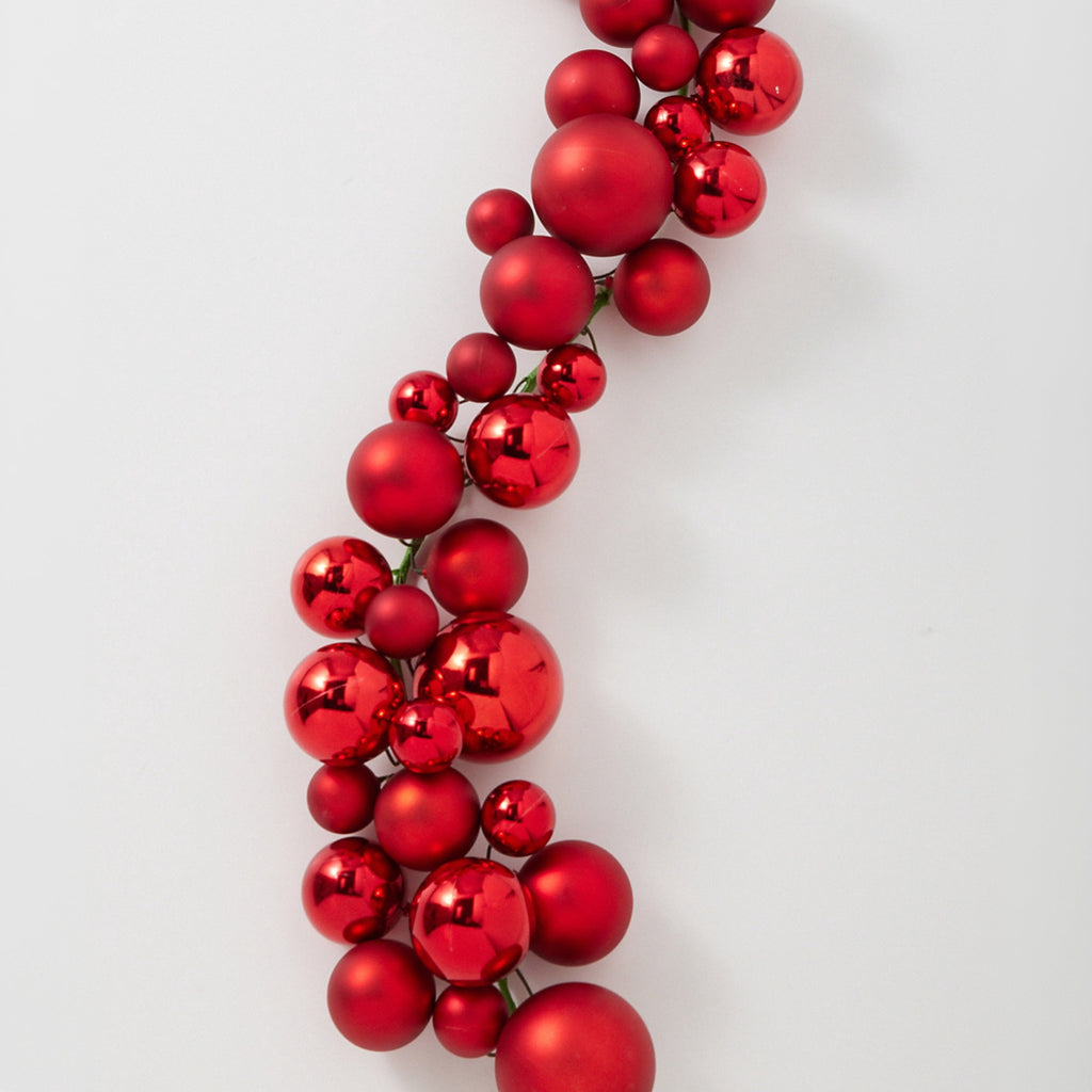 RAZ Imports 4' Gold Large Ball Ornament Shatterproof Christmas Garland