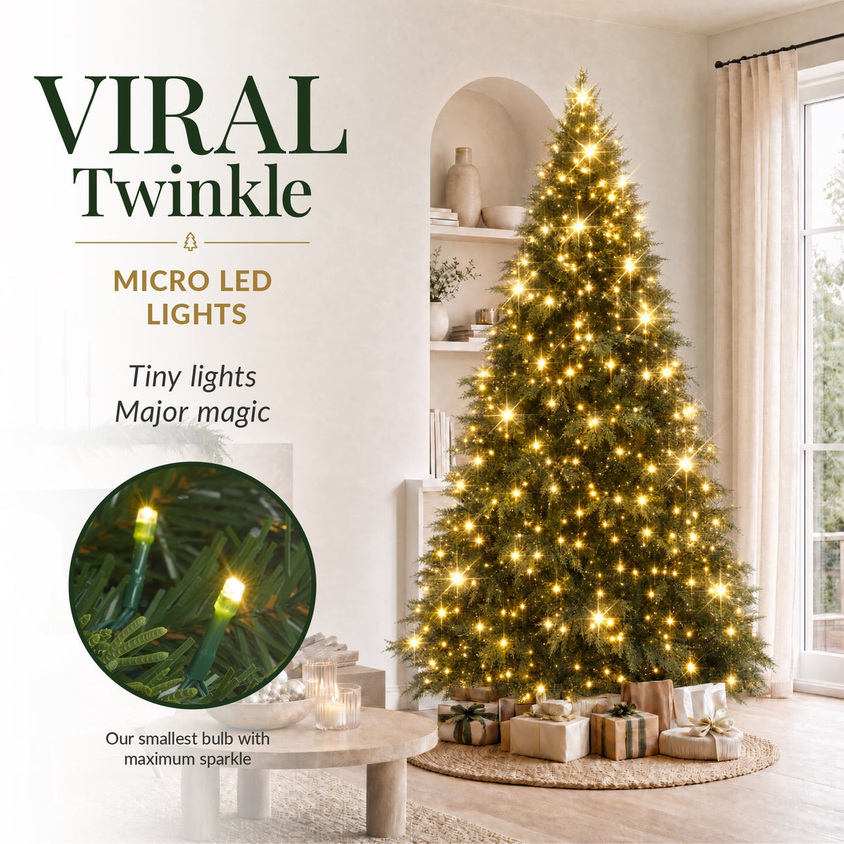 Best Choice Products Pre-Lit Cedar Cypress Christmas Tree w/Twinkling Lights, 6ft Holiday Decor, White & Multicolor LEDs