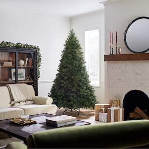 National Tree Company 7.5 ft. Feel Real® Douglas Fir Artificial Downswept Christmas Tree, Full, Green, Includes Stand