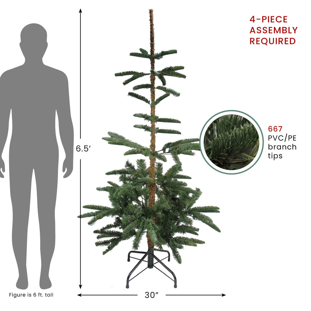 Northlight Real Touch™️ Slim Nordmann Fir Layered Artificial Christmas Tree - 6.5' - Unlit