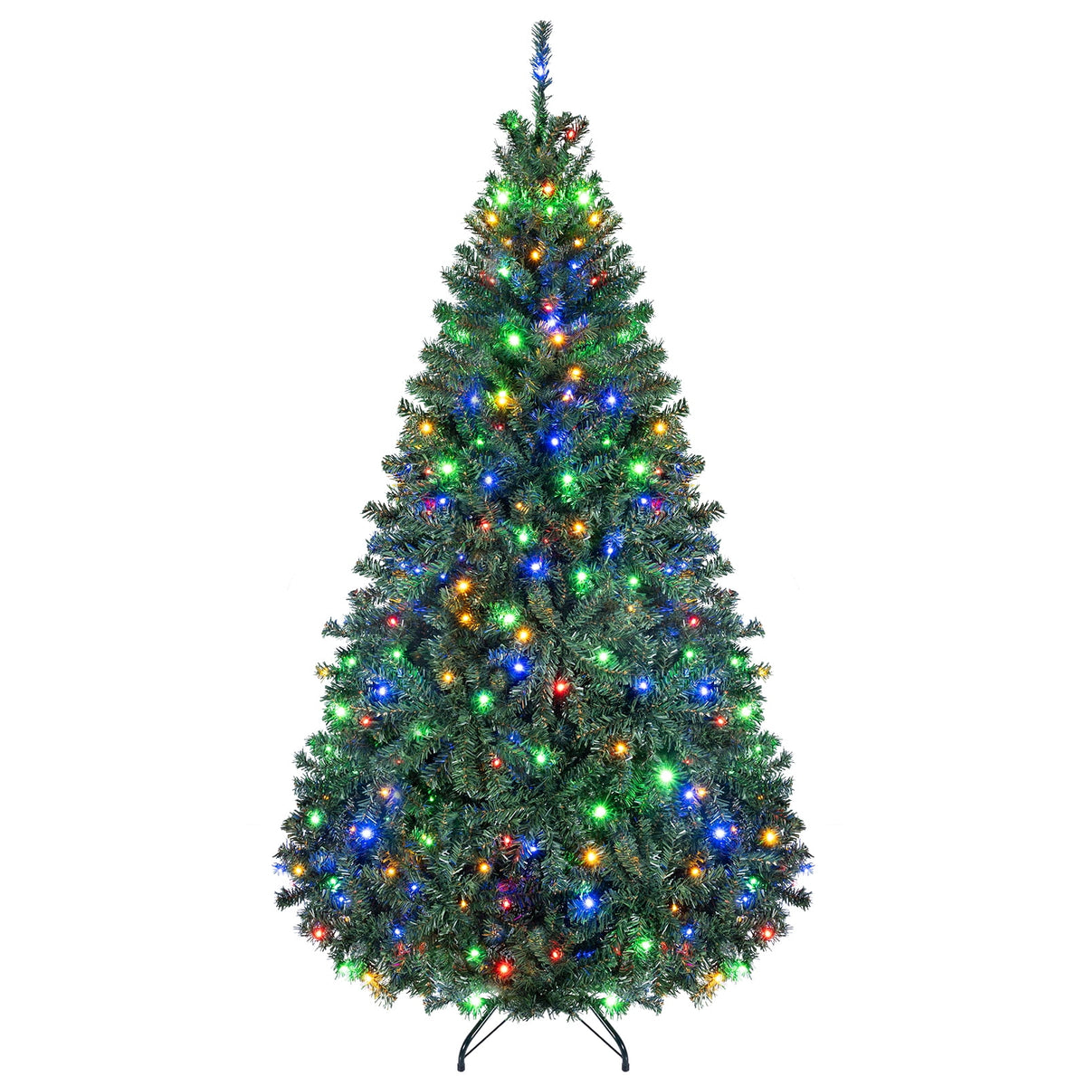Costway 6Ft Pre-Lit Artificial Christmas Tree Hinged 350 LED Lights