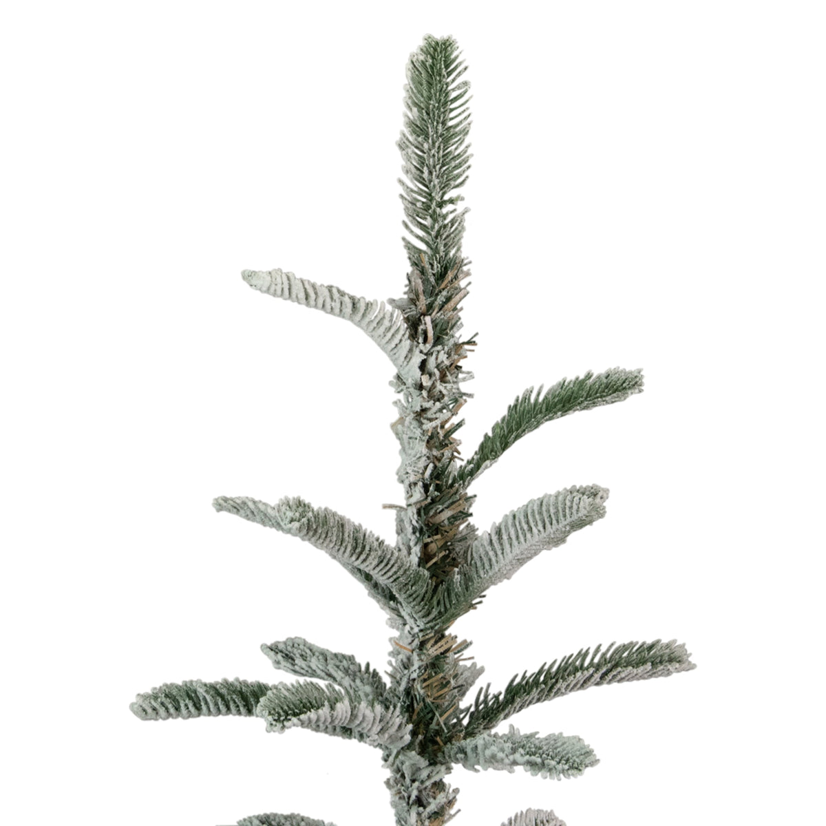 Northlight Real Touch™️ Slim Flocked Nordmann Fir Artificial Christmas Tree - 6.5' - Unlit