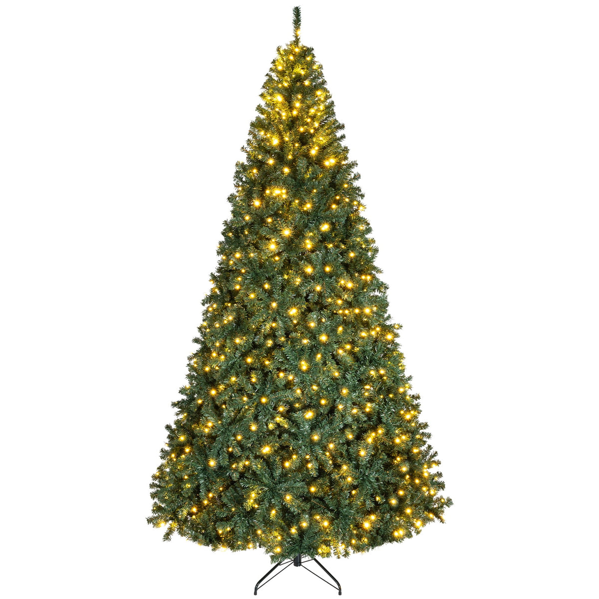 Costway 6Ft Pre-Lit Artificial Christmas Tree Hinged 350 LED Lights