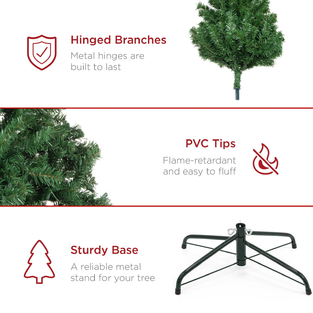 Best Choice Products 6Ft Artificial Christmas Tree, Premium Unlit Realistic Spruce Holiday Decor w/ Dense Branches
