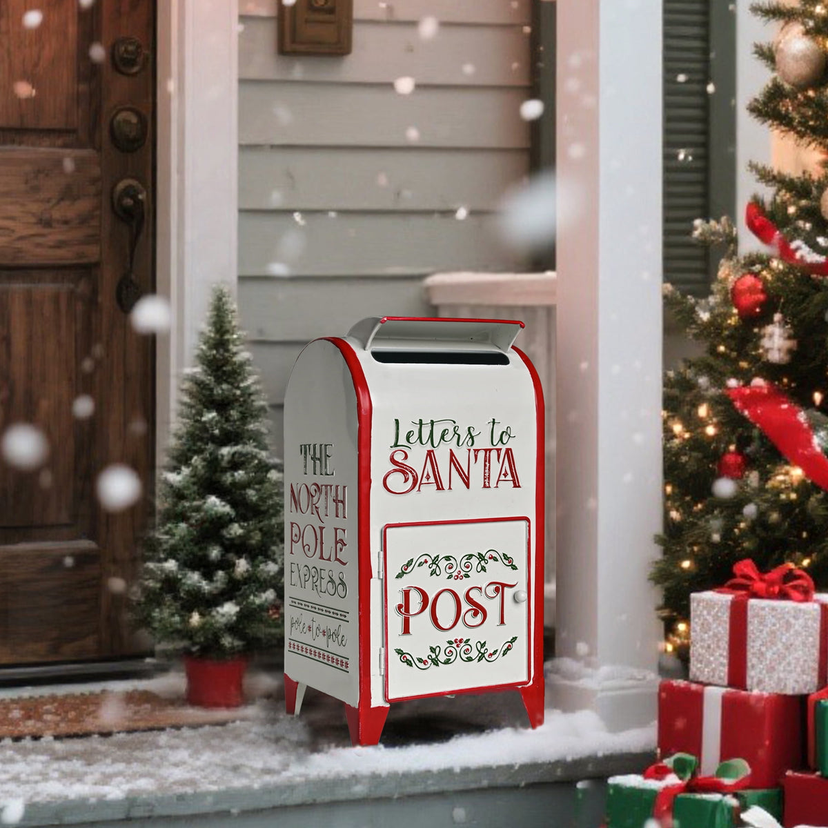 Christmas Mailbox Decoration Santa's Mailbox Letters To Santa Xmas Ornament Tabletop Christmas Decoration