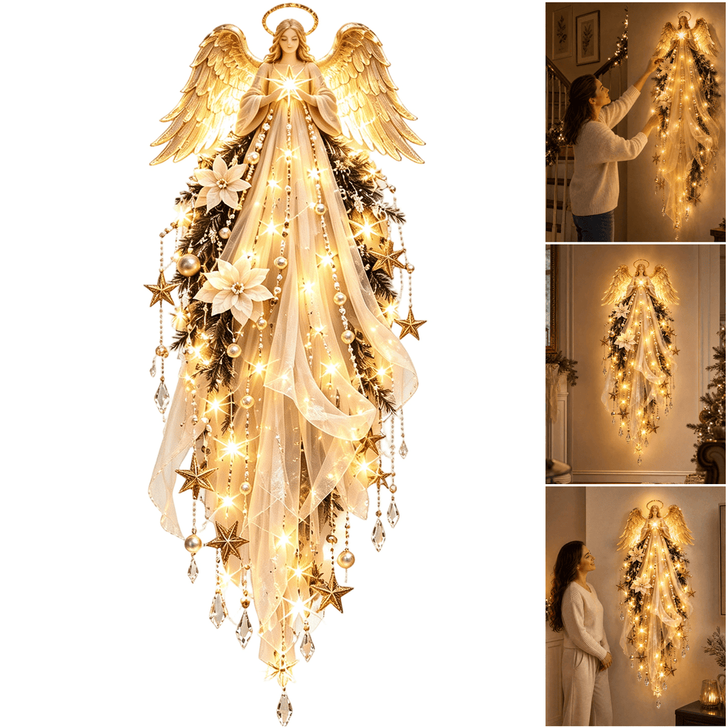 5Pcs Christmas Stair Banister Decoration Lighted Santa Snow Scene Garland for Stair Railing Indoor Holiday Home Ornament