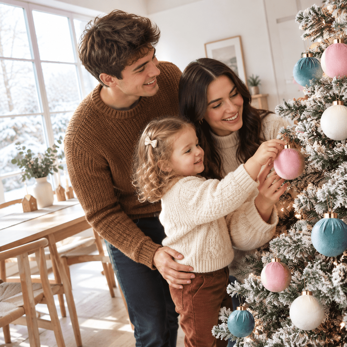 Christmas Ornaments Balls For Tree - 15pink & Teal Shatterproof Xmas Decorations Multicolor Beige 80mm 3.15inch