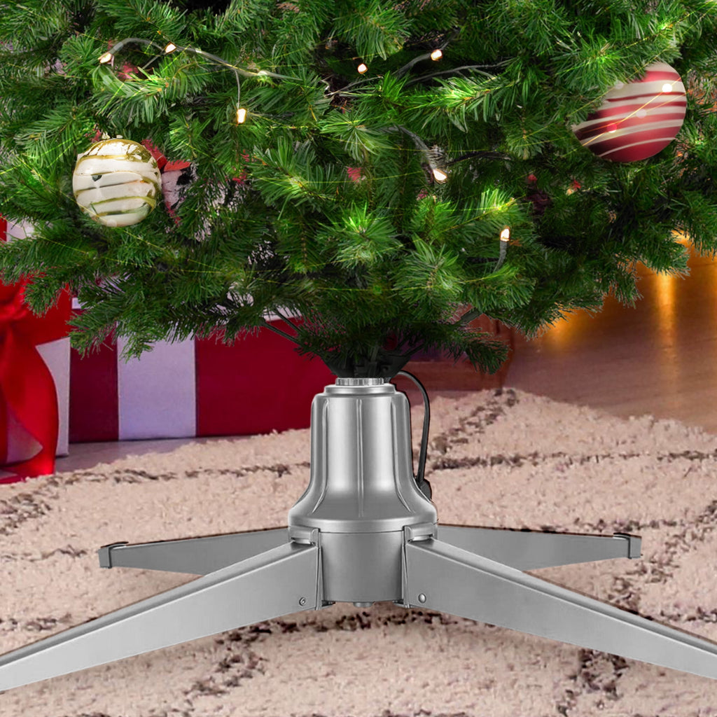 Home Heritage Metal Rotating Christmas Tree Stand for Trees Up to 7.5 ft