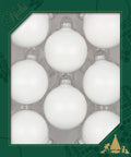 Christmas By Krebs 2 5/8" (67mm) Seamless Glass Ornament [8 Pieces], Decorated Designer Heirloom (Classic White Velvet)