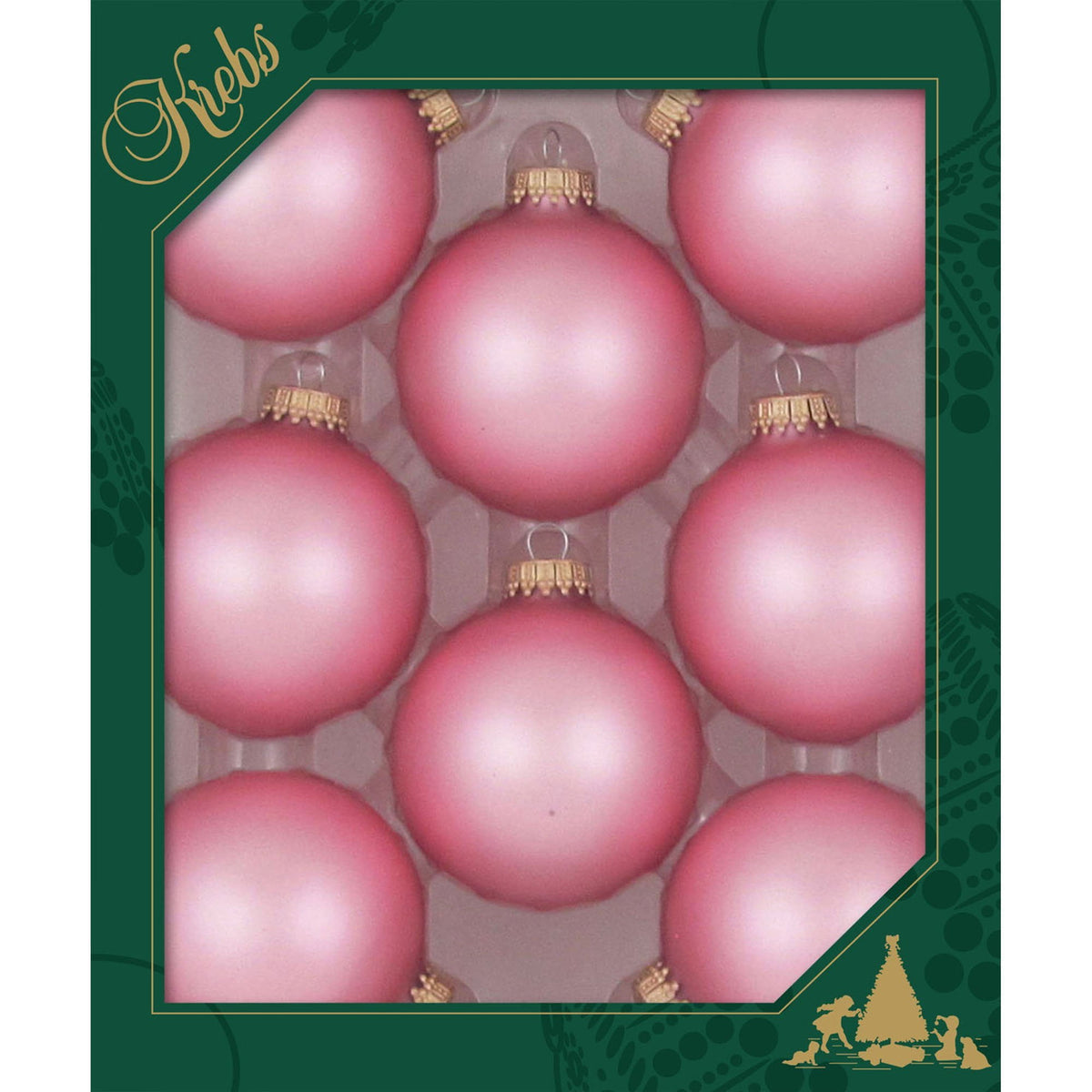 Christmas By Krebs 2 5/8" (67mm) Seamless Glass Ornament [8 Pieces], Decorated Designer Heirloom (Classic White Velvet)