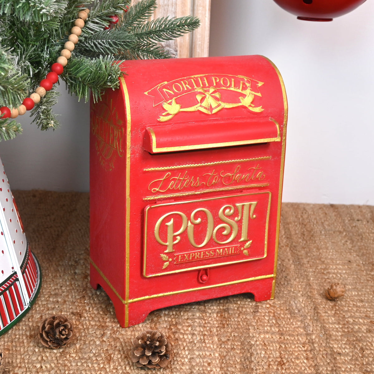 Christmas Mailbox Decoration Santa's Mailbox Letters To Santa Xmas Ornament Tabletop Christmas Decoration