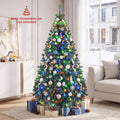 Costway 6Ft Pre-Lit Artificial Christmas Tree Hinged 350 LED Lights