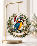Ornament Parrot Christmas Wreath Hanging Decor Holiday Gift