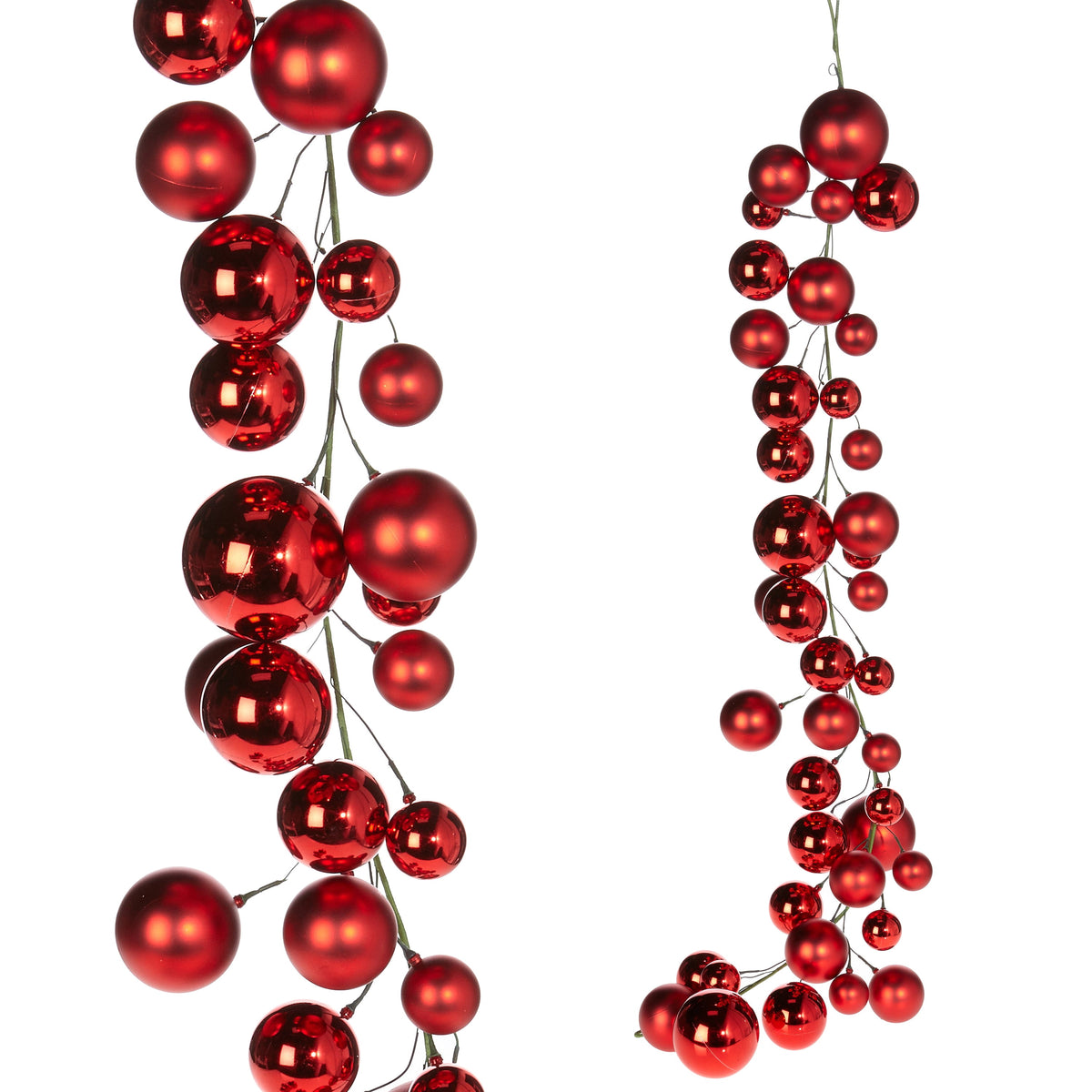 RAZ Imports 4' Gold Large Ball Ornament Shatterproof Christmas Garland