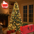 Yexmas 7.5ft Pre-Lit Artificial Christmas Trees,Green Xmas Tree with Large Christmas Tree Storage Bag, Berries, Realistic Artificial Christmas Trees for Home, Office, Party Decoration