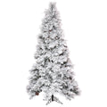 Vickerman 6.5' x 42" Flocked Atka Slim Artificial Christmas Tree, Unlit