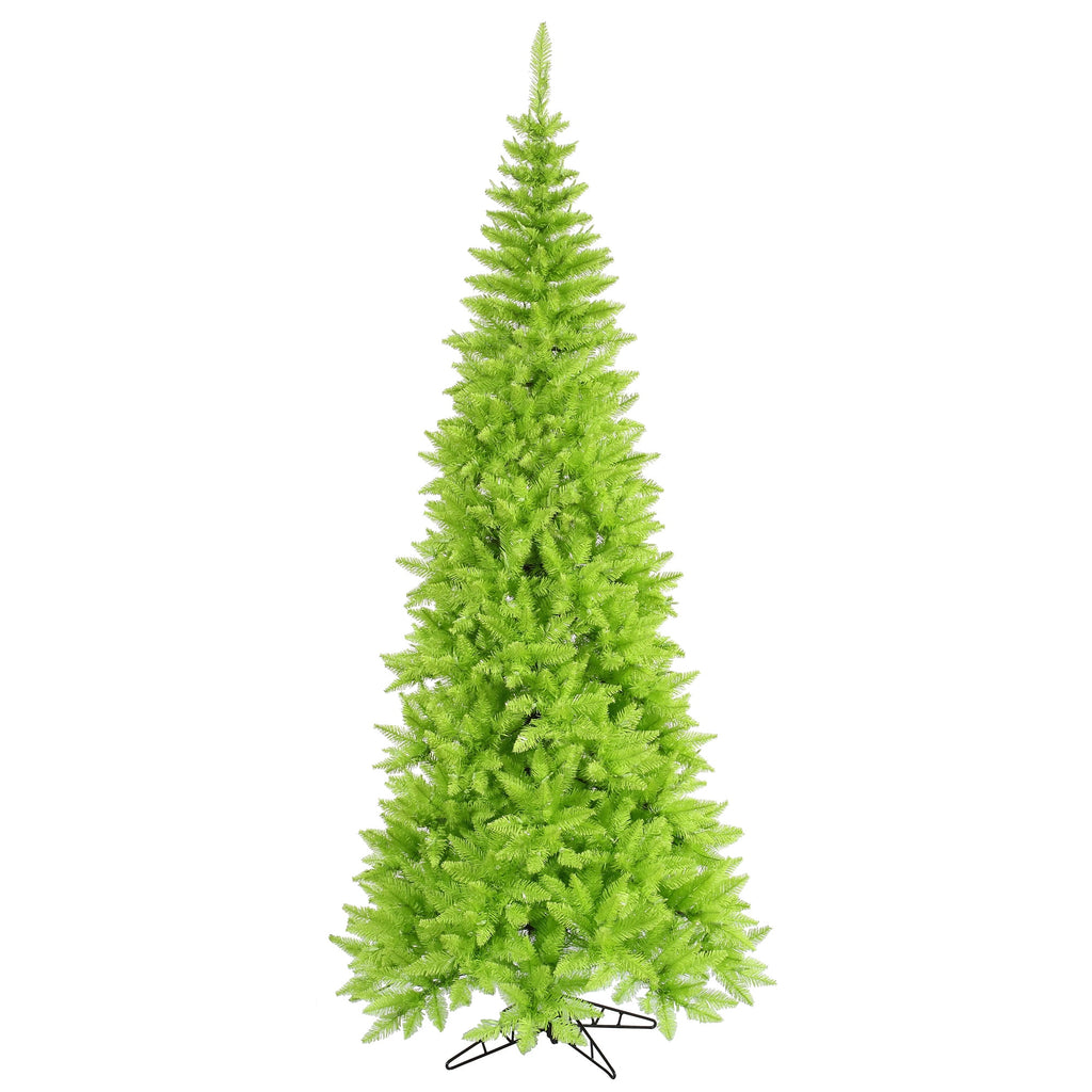 Vickerman 7.5' Lime Fir Slim Artificial Christmas Tree, Unlit