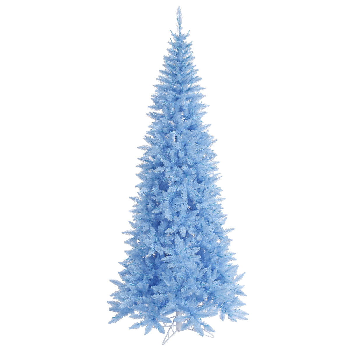 Vickerman 7.5' Sky Blue Fir Slim Artificial Christmas Tree, Unlit
