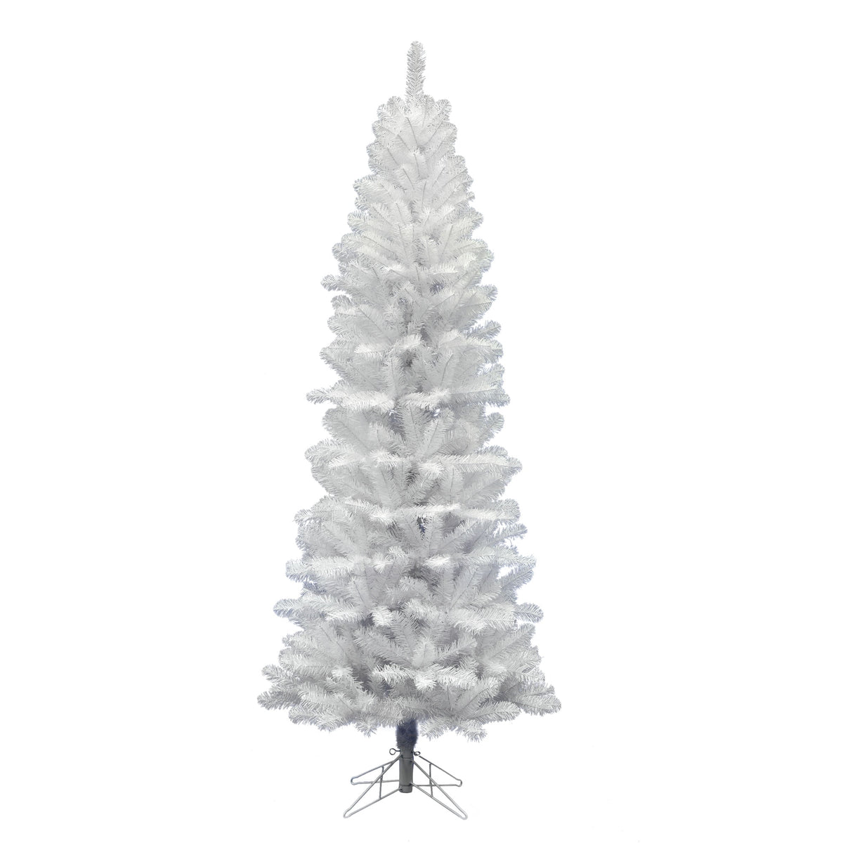 Vickerman 8.5' White Salem Pencil Pine Artificial Christmas Tree, Unlit