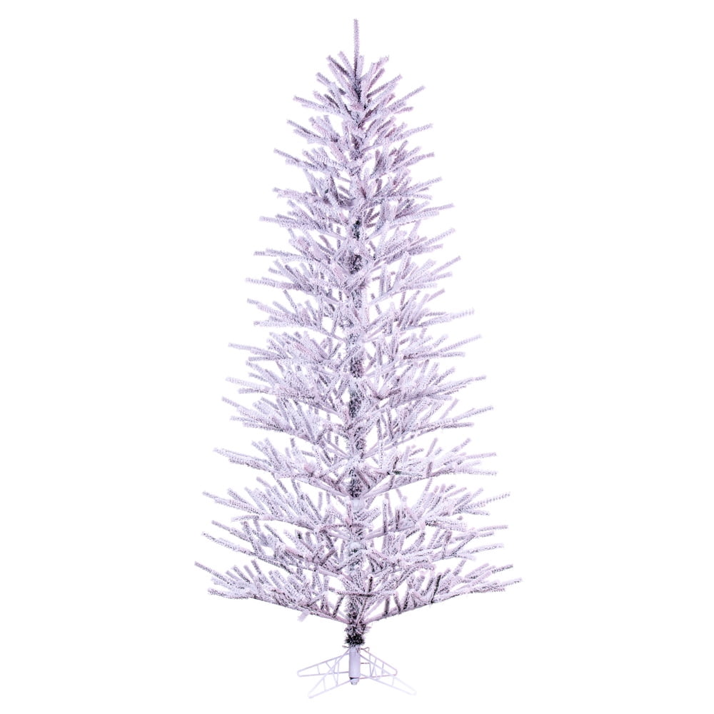 Vickerman 9' x 53" Flocked Slim Pistol Pine Artificial Unlit Christmas Tree.