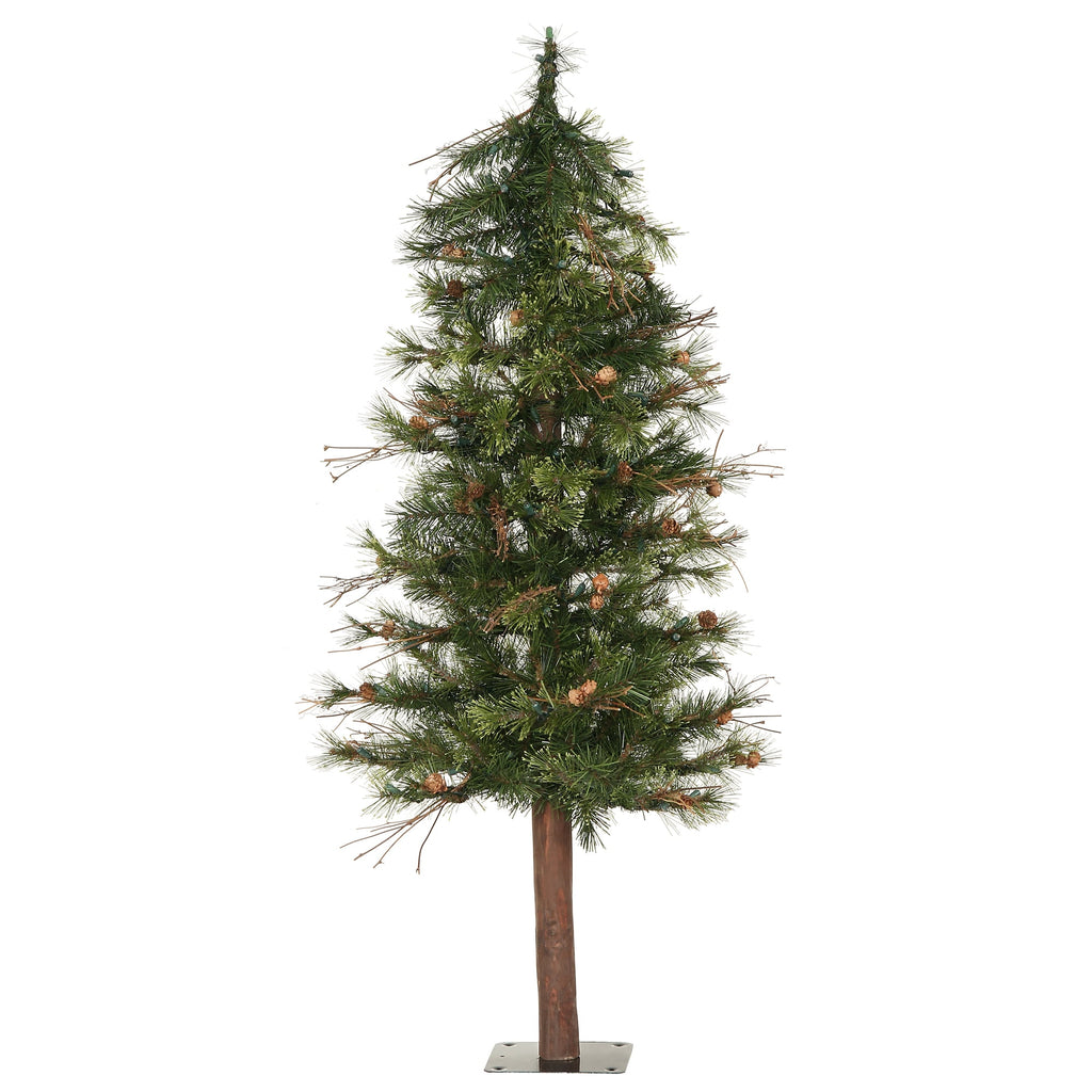 Vickerman Artificial Christmas Tree 5' x 30" Mixed Country Alpine Tree 310 Tips