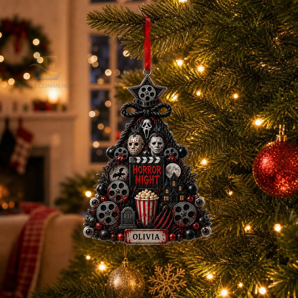 Christmas Ornament Acrylic Horror Movie Personalized Tree Hanging for Horror Fans