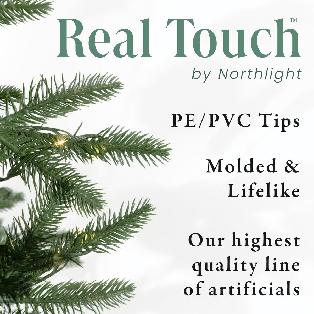 Northlight Real Touch™️ Slim Nordmann Fir Layered Artificial Christmas Tree - 6.5' - Unlit