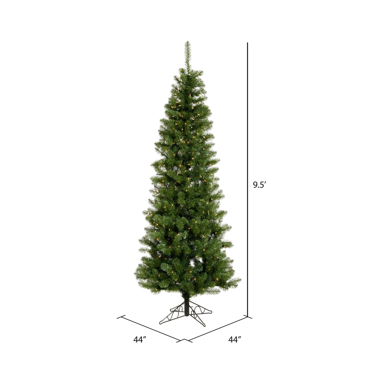 Vickerman 8.5' Salem Pencil Pine Artificial Christmas Tree, Unlit