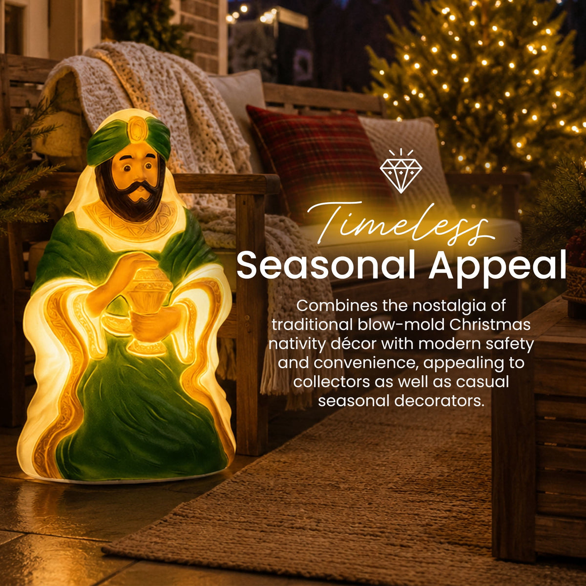 Union Products 74140 26 Inch LED Wiseman #3 Blow Mold Lighted Christmas Decoration