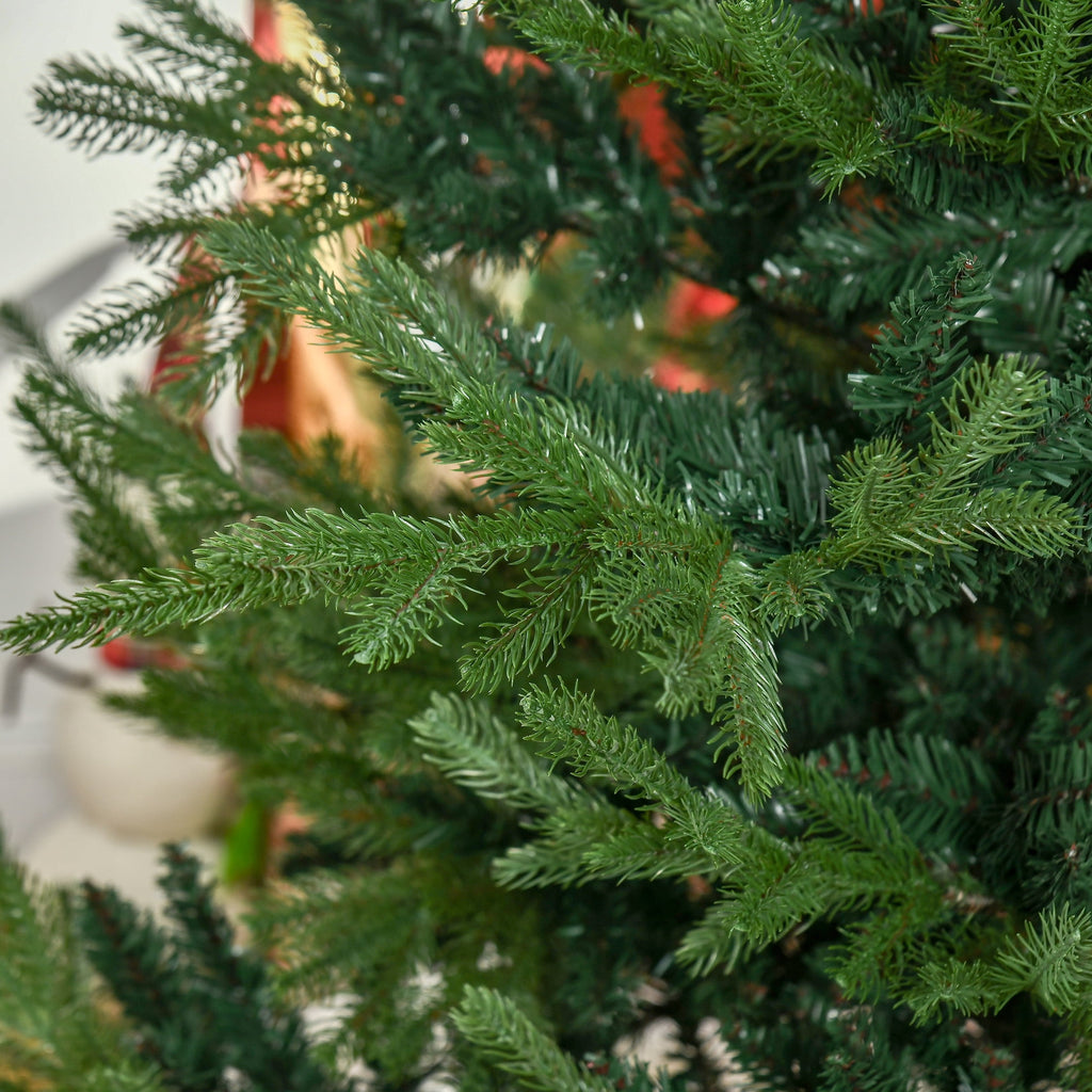 HOMCOM Artificial Christmas Tree Holiday Xmas Tree with Pine Shape