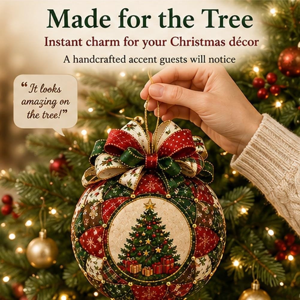 Christmas Classics Patchwork Ornament DIY Kit, Holiday Decorations (ALL)