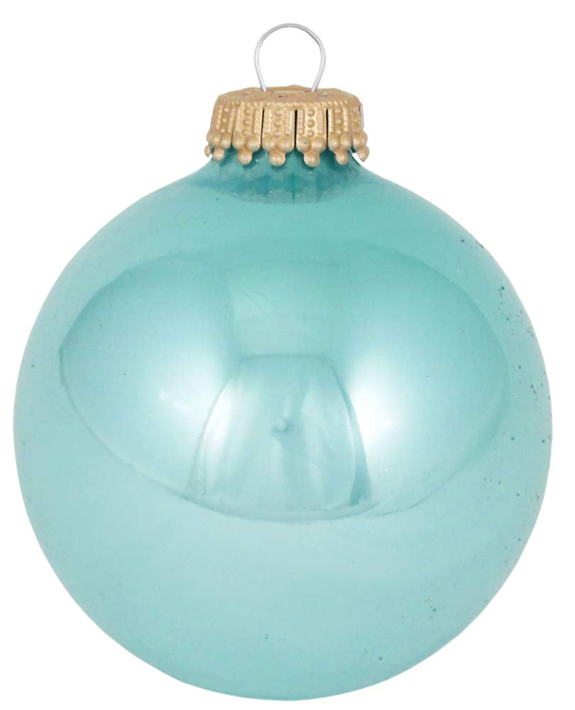 Christmas By Krebs 2 5/8" (67mm) Seamless Glass Ornament [8 Pieces], Decorated Designer Heirloom (Classic White Velvet)