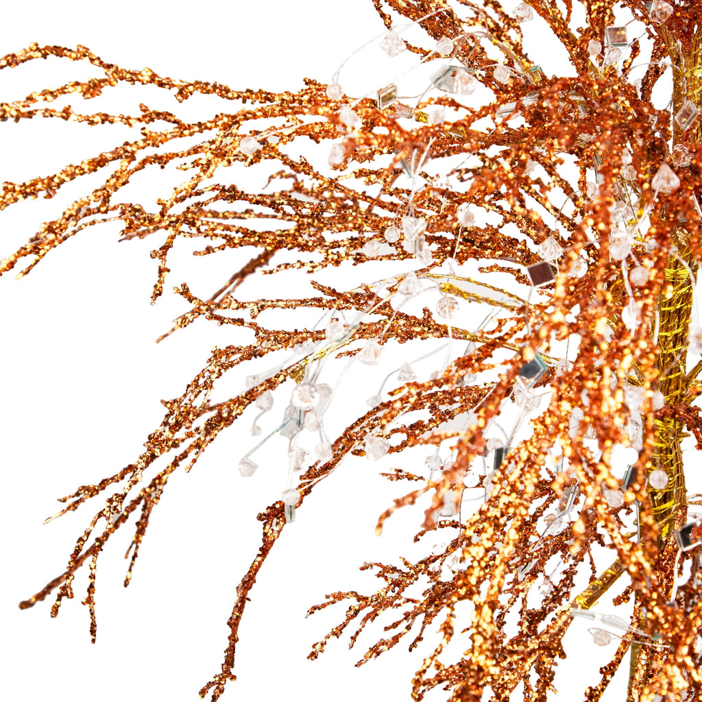 3.8' Potted Crystallized Glitter Full Artificial Christmas Tree - Unlit