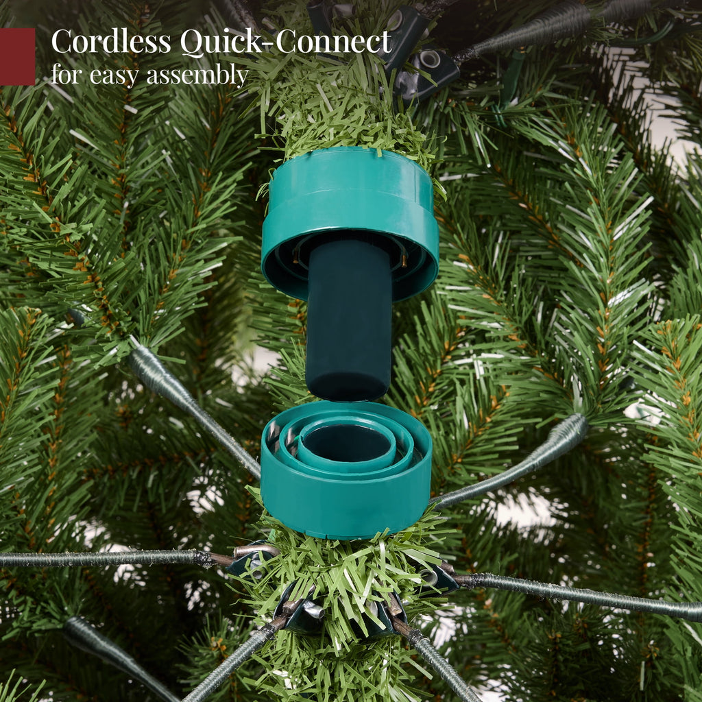 Best Choice Products Pre-Lit Cedar Cypress Christmas Tree w/Twinkling Lights, 6ft Holiday Decor, White & Multicolor LEDs