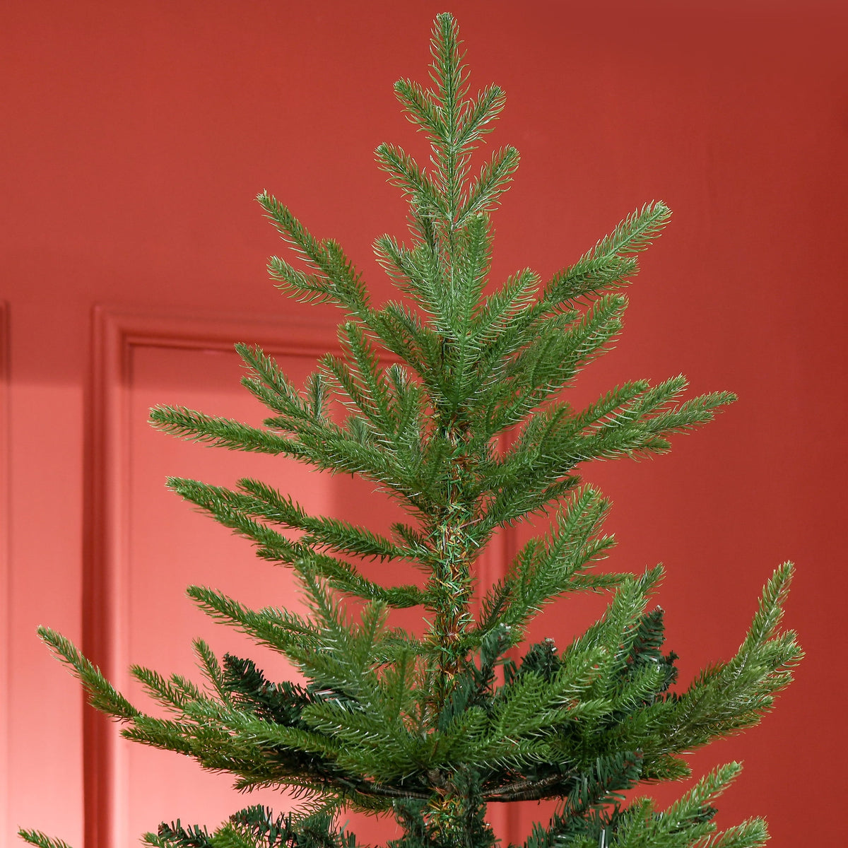 HOMCOM Artificial Christmas Tree Holiday Xmas Tree with Pine Shape